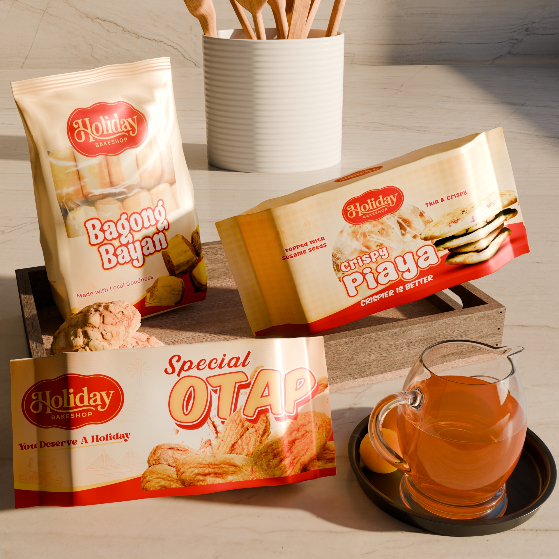 Holiday Bakeshop Packaging Back